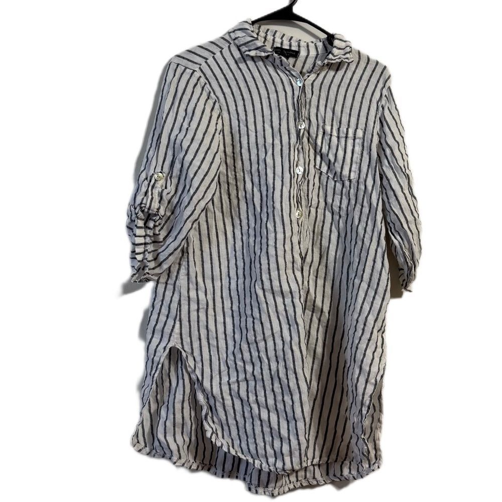 Saks‎ Fifth Avenue Striped Linen Shirt
